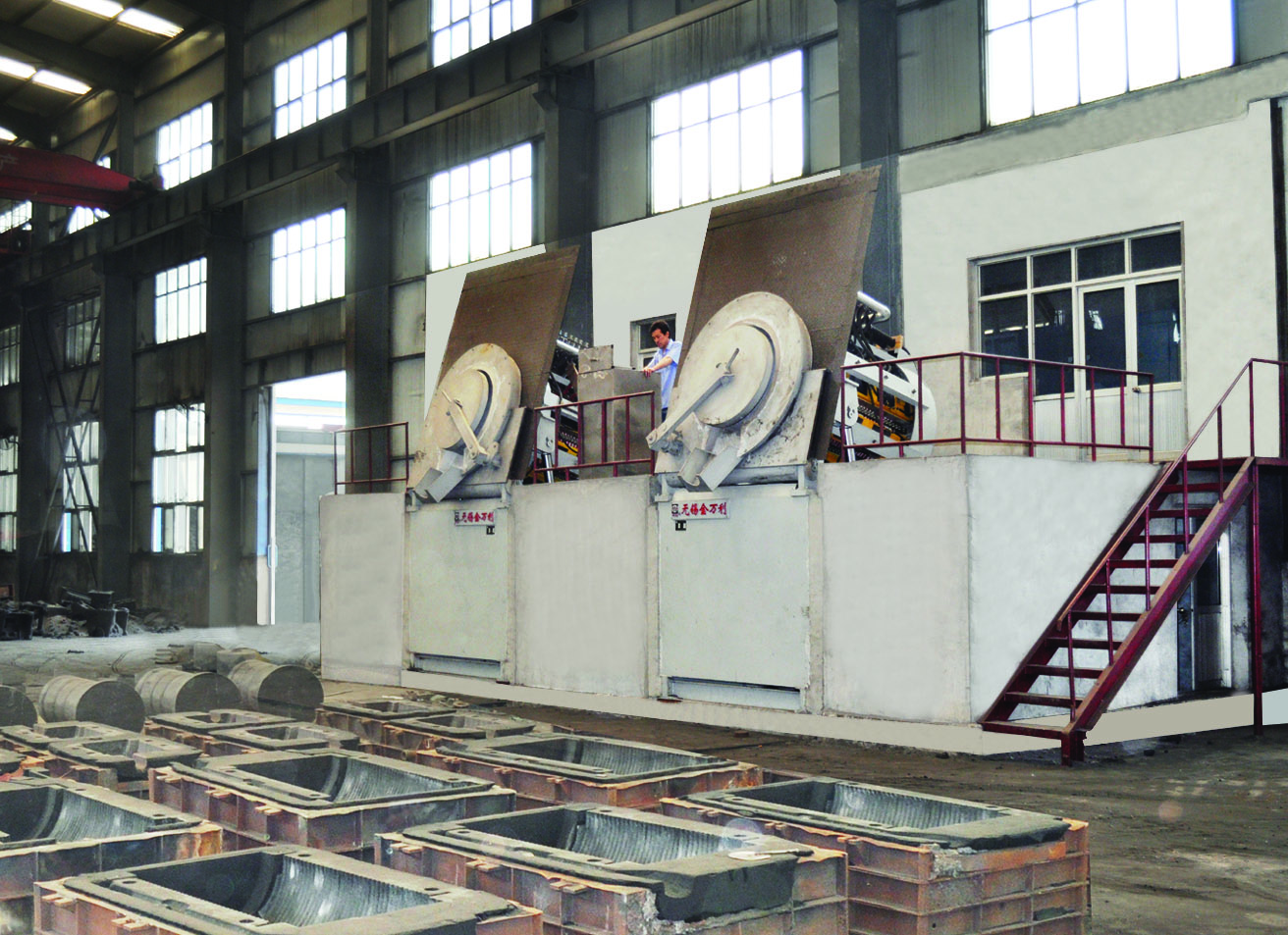 3吨中频双联环保电炉